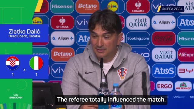 'Croatia are not respected!' - Dalic hits out at referee after Italy draw