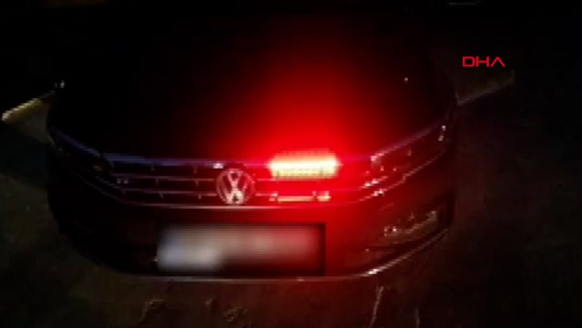 Edirne'de ‘çakarlı’ otomobilin sürücüsüne 6 bin 439 lira ceza