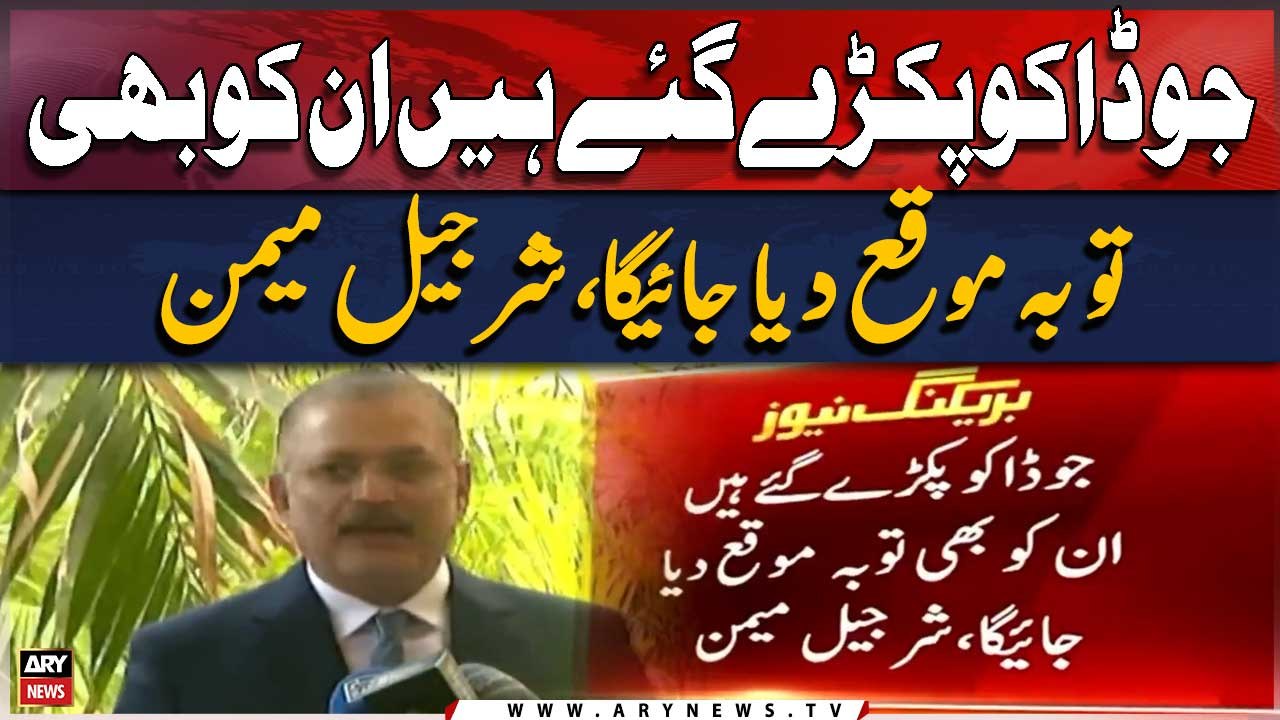 "Jo daku pakre gaye hain unko bhi tauba ka mauqa diya jayega," Sharjeel Memon