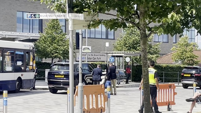 Sir Tim Laurence has visited Princess Anne in hospital in Bristol