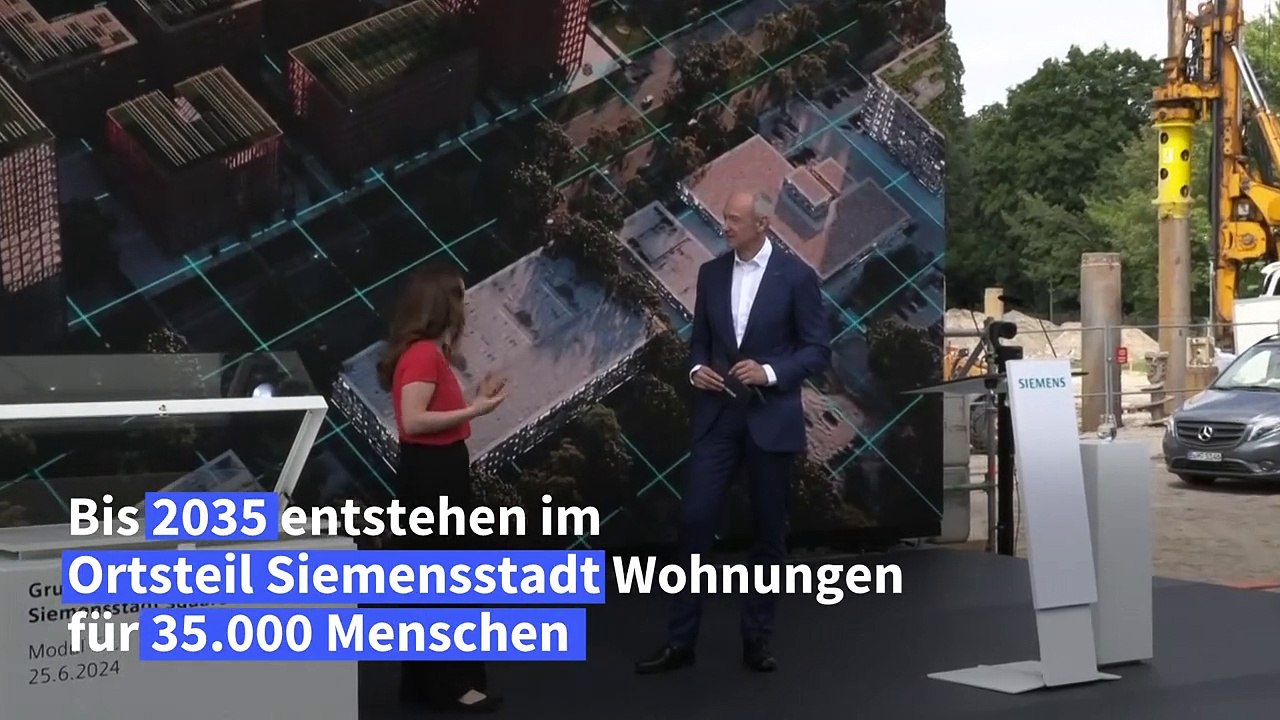 Grundsteinlegung für "neue Siemensstadt" in Berlin: Scholz lobt "sozialen Wohnraum"