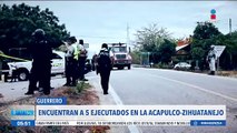 Encuentran cinco cuerpos en la carretera Acapulco-Zihuatanejo