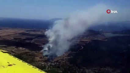 Tatil cennetinde yangın: Alevler plaja ilerliyor