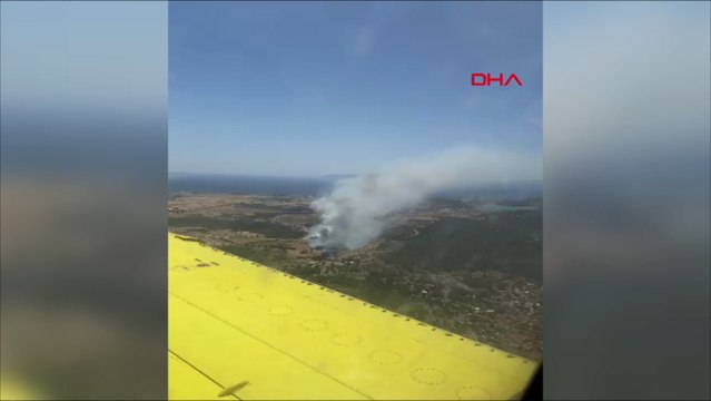 Balıkesir'de eski çöplük alanında yangın
