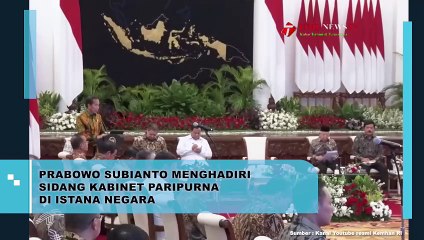 Menhan Prabowo Hadiri Sidang Kabinet Paripurna di Istana Negara