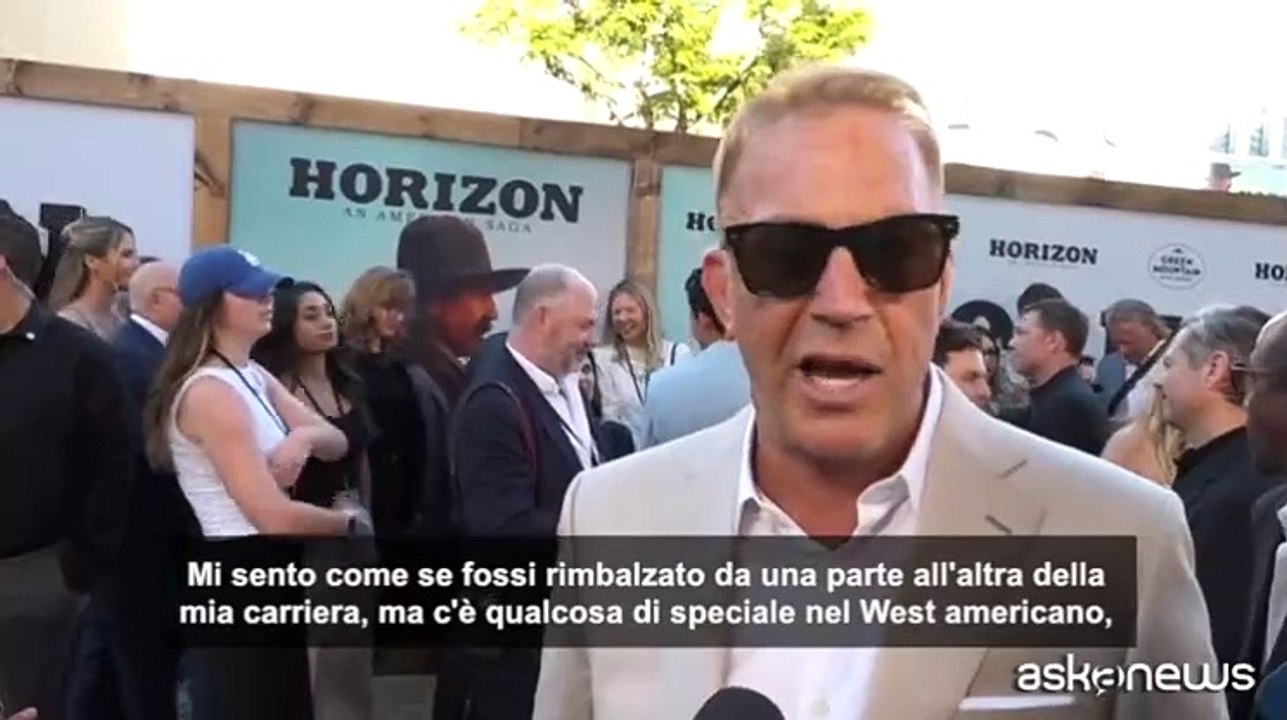 Kevin Costner divo alla mano alla prima di "Horizon: an American Saga"