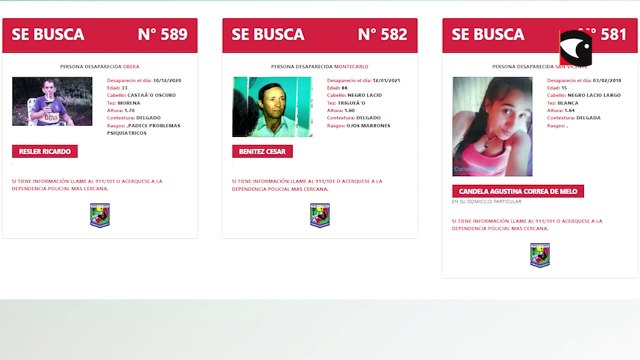 En Misiones hay 5 niños y 52 adultos desaparecidos