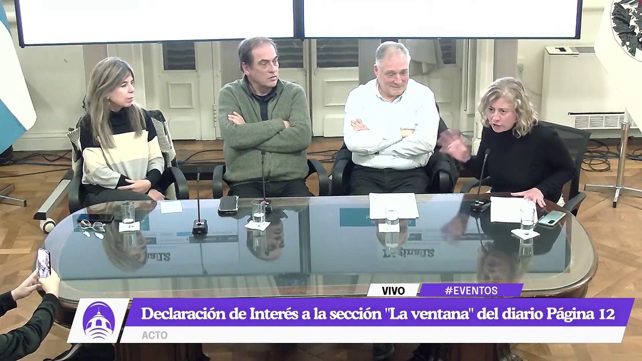 Larisa Kejval en la declaración de interés para la comunicación social de "La Ventana" de Página 12