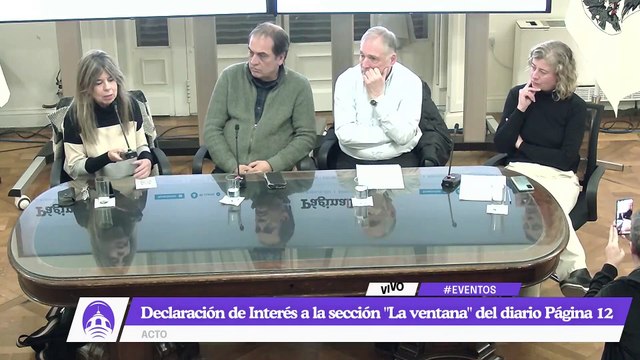 Nora Veiras en la declaración de interés para la comunicación social de La Ventana de Página 12