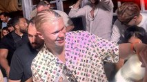 Erling Haaland spotted DJing in a club in Marbella while his pals are at the Euros