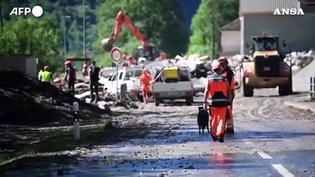 Forte ondata di maltempo in Svizzera, inondazioni e frane provocano gravi danni