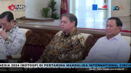 Momen Menteri Pertahanan Prabowo Subianto menghadiri Sidang  Kabinet Paripurna di Istana Negara