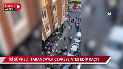 Download Video: İstanbul'da motosikletli 2 kişinin sokakta tabancayla ateş etmesi paniğe neden oldu