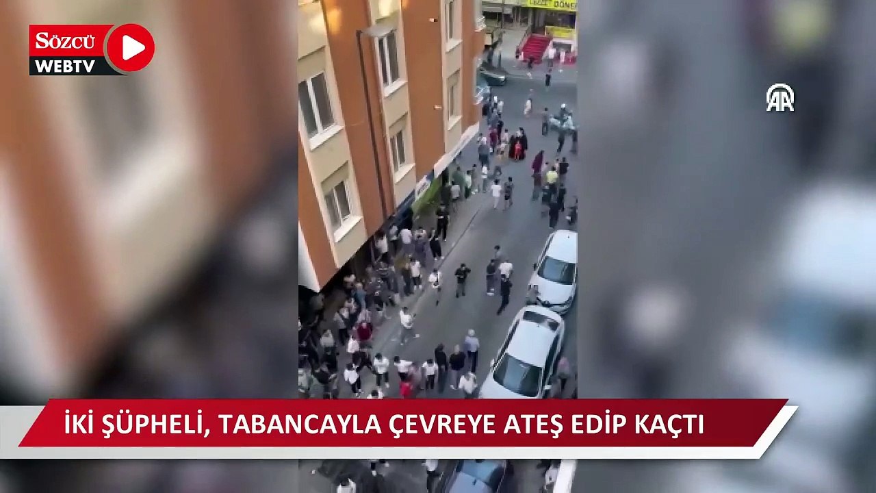 İstanbul'da motosikletli 2 kişinin sokakta tabancayla ateş etmesi paniğe neden oldu