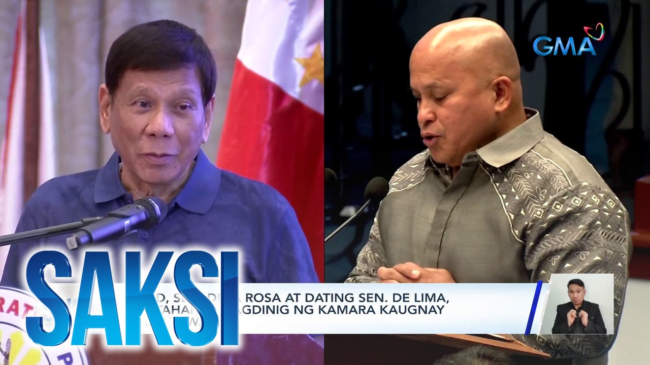 FPRRD, Sen. Dela Rosa at dating Sen. De Lima, iimbitahan sa pagdinig ng Kamara kaugnay sa drug war | Saksi