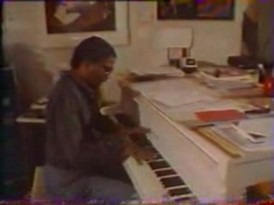 Herbie Hancock jamming in the studio