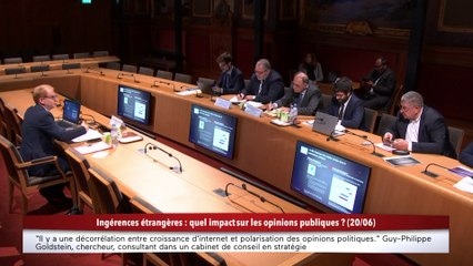 Télécharger la video: 100% Sénat - Ingérences étrangères : Guy-Philippe Goldstein, chercheur et consultant audition