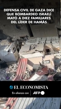 Defensa Civil de Gaza dice que bombardeo israelí mató a diez familiares del líder de Hamás