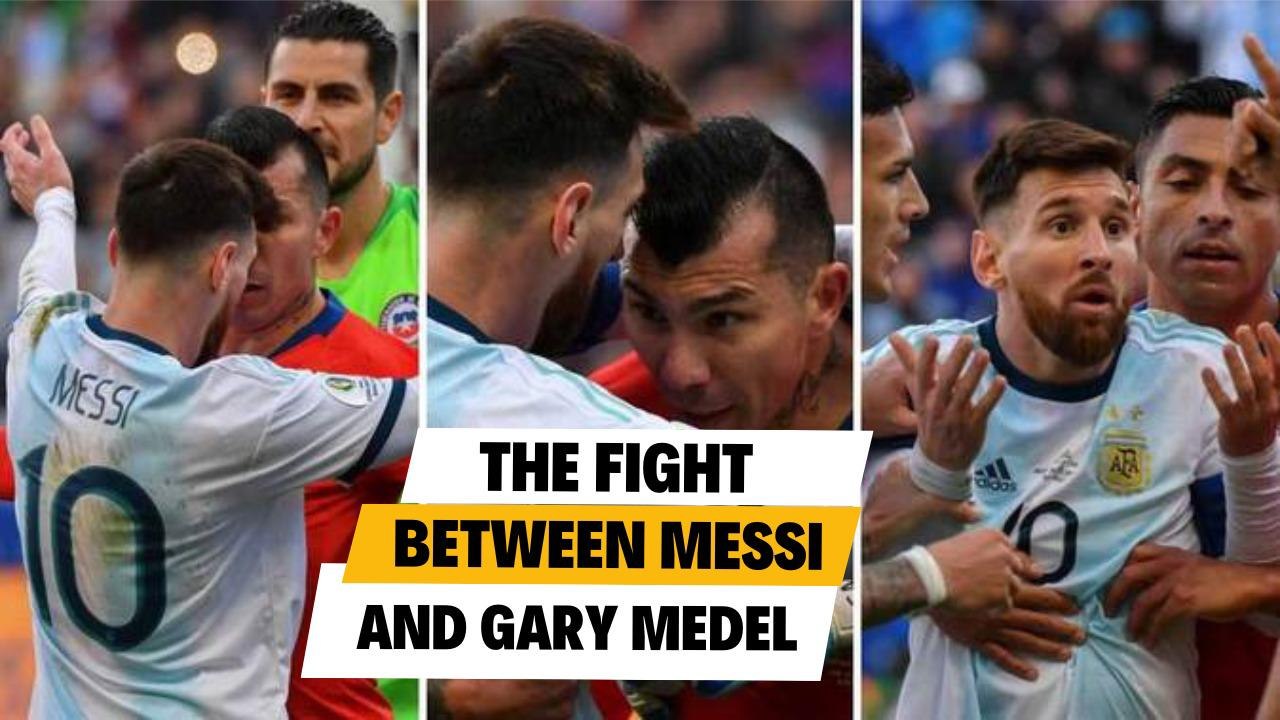 The fight between Messi and Medel
