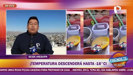 ¡Se congela la ‘Ciudad Blanca! Temperaturas en Arequipa descenderán hasta los -18°C