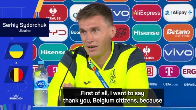 Ukraine's Sydorchuk thanks Belgian public for support