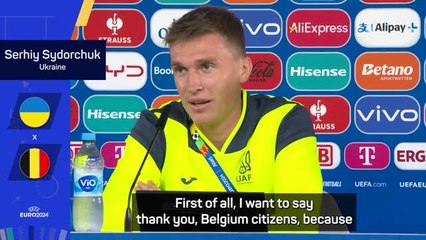 Ukraine's Sydorchuk thanks Belgian public for support