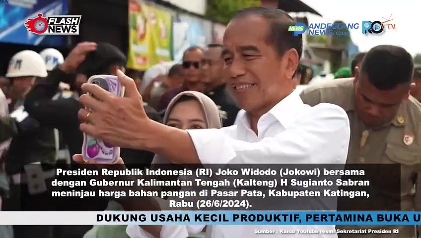 BLUSUKAN KE PASAR KATINGAN, PRESIDEN JOKOWI PASTIKAN HARGA BAHAN PANGAN STABIL