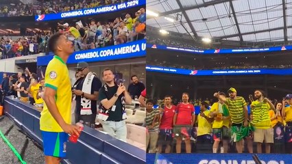 Danilo da Silva se enfrenta a aficionado de Brasil por críticas al empate con Costa Rica en Copa América