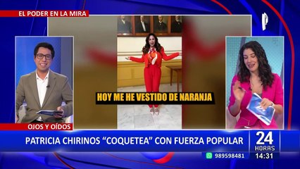 ¿Patricia Chirinos "coquetea" con Fuerza Popular?: "Hoy me vestí de naranja"
