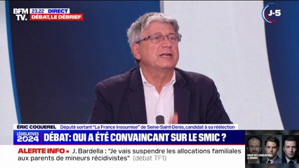 Smic à 1.600 euros: "Pour certaines entreprises, ça sera effectivement difficile", reconnaît Éric Coquerel (LFI)