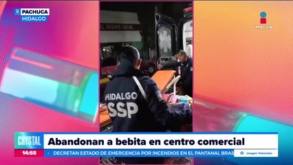 Abandonan a bebé en un centro comercial de Pachuca