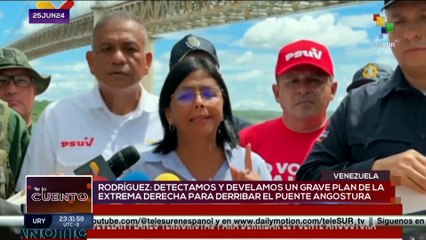 Vicepresidenta de Venezuela denunció atentado de la derecha para derribar el puente Angostura