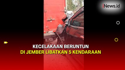 Kecelakaan Beruntun Libatkan 5 Kendaran di Jalan Hayam Wuruk Jember