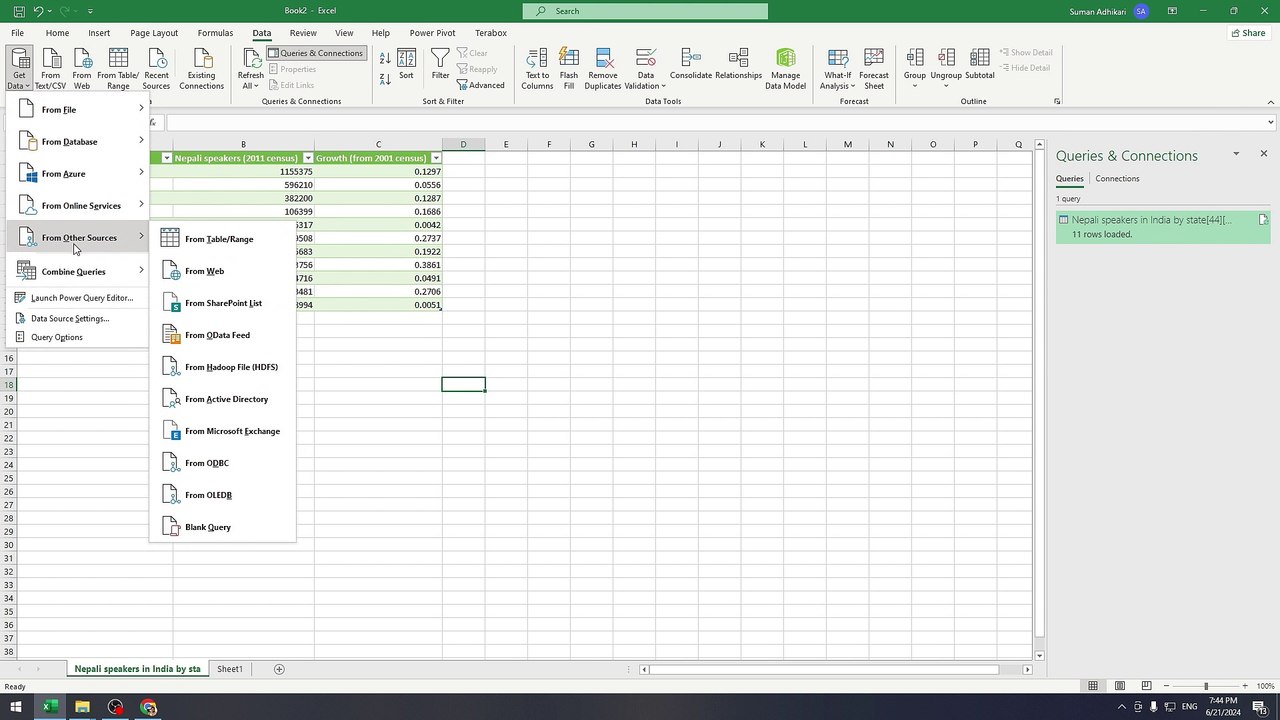 Microsoft Excel Basics: Introduction & Exploring the Data Menu
