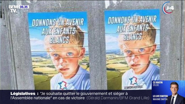 Législatives: une plainte déposée contre une affiche appelant à donner un avenir aux enfants blancs