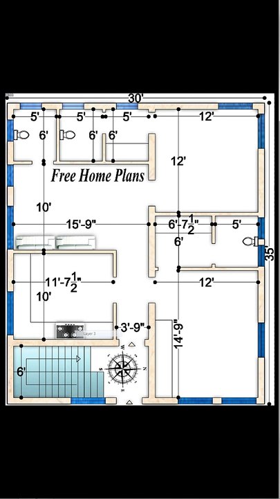 30x35 Home Plan 403