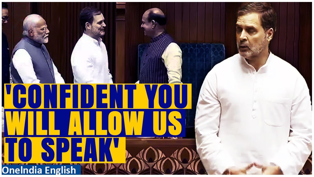 Rahul Gandhi Urges Speaker Om Birla To Allow Opposition Voice To Be Heard In The Parliament