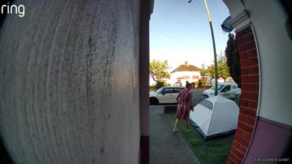 Mum wakes up to find stranger has erected tent in her front garden overnight