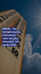 Météo : les températures s’envolent, voici les pics attendus cet après-midi