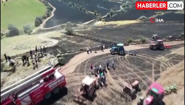 30 dönüm ekili arazi yangında kül oldu