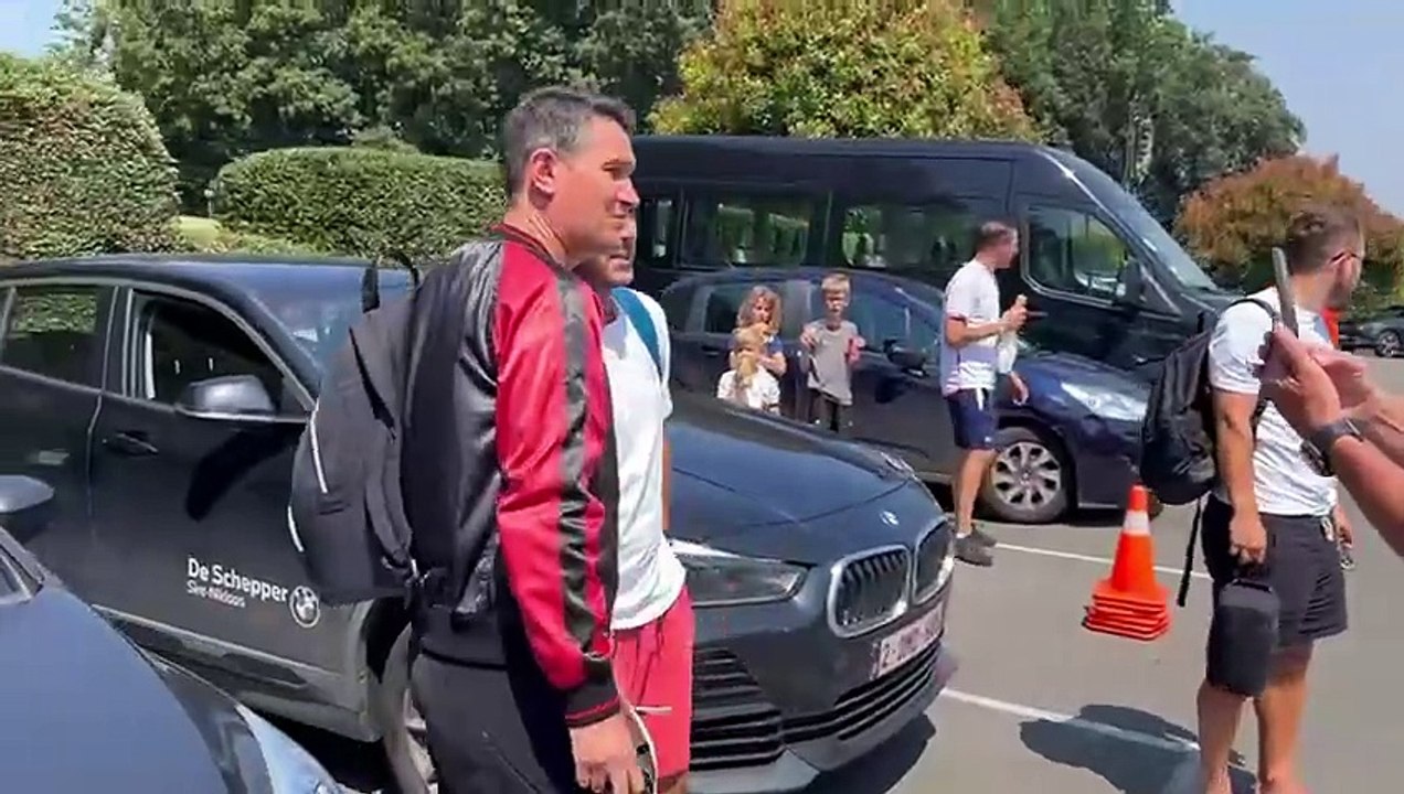 Eden Hazard est arrivé à Tubize pour suivre le match des Diables rouges contre l'Ukraine