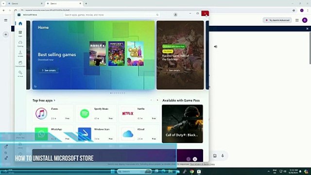 how to unistall and install microsoft store windows 11