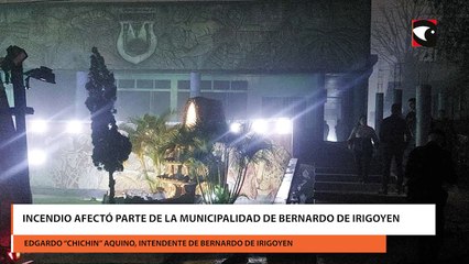 Incendio afectó parte de la Municipalidad de Bernardo de Irigoyen