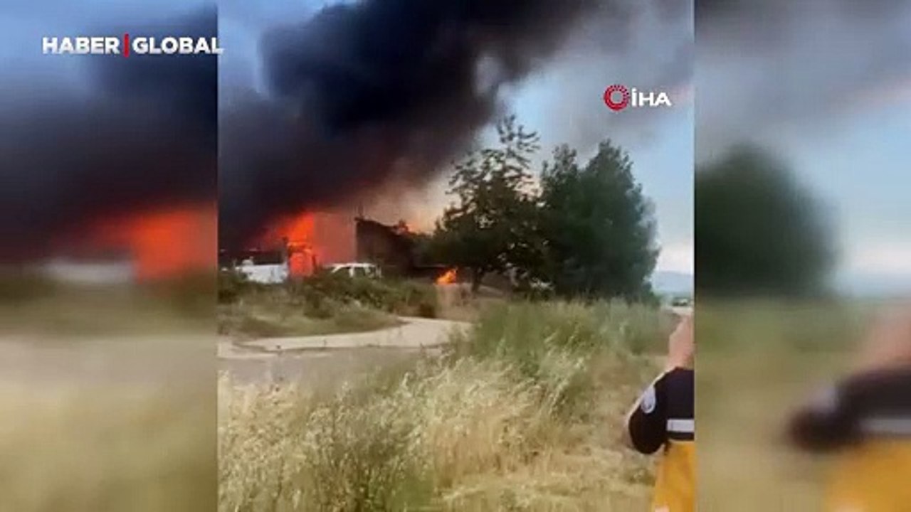 Yer Tokat: Ahır ve samanlık alevlere teslim oldu