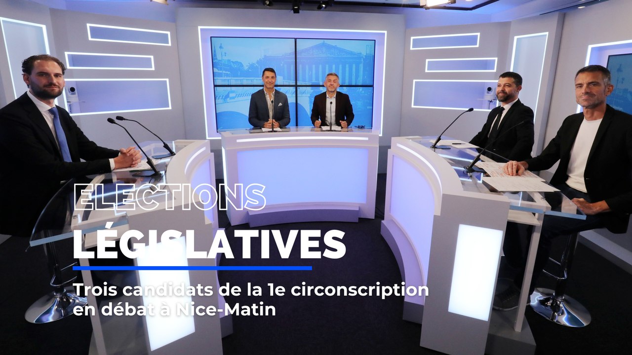 Elections législatives: trois candidats de la 1e circonscription en débat à Nice-Matin