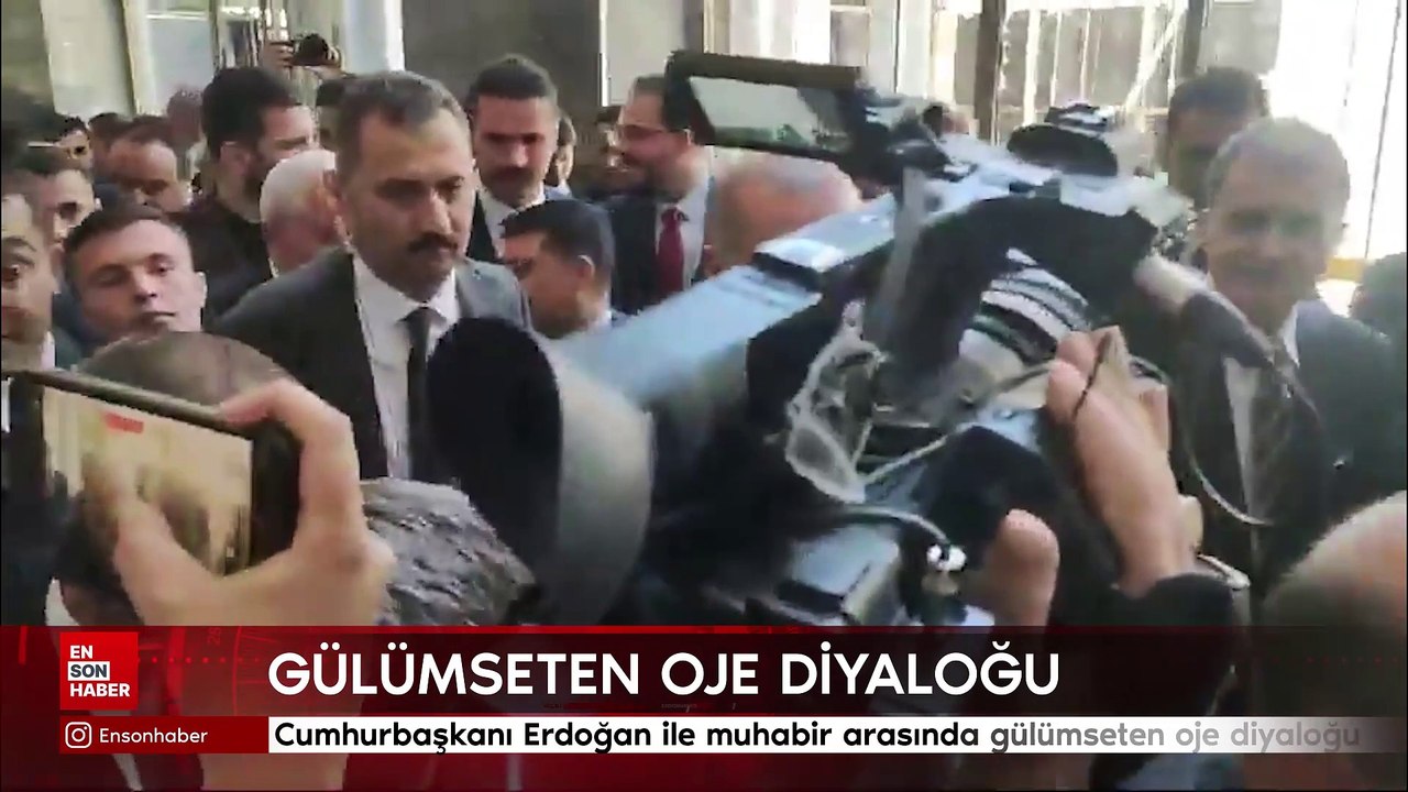 Cumhurbaşkanı Erdoğan ile muhabir arasında gülümseten oje diyaloğu