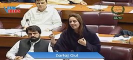 پی ٹی آئی زرتاج گل کی پارلیمنٹ میں جذباتی تقریر مریم نواز پر کڑی تنقید