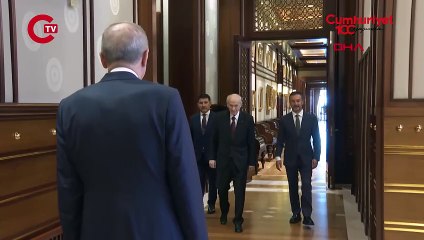 Cumhurbaşkanı Erdoğan, Bahçeli ile görüşüyor