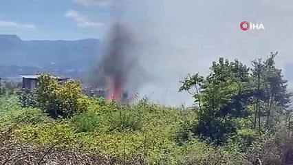 İzmit'teki otluk alanda yangın