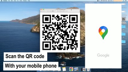 Create a QR code for a location on Google Maps